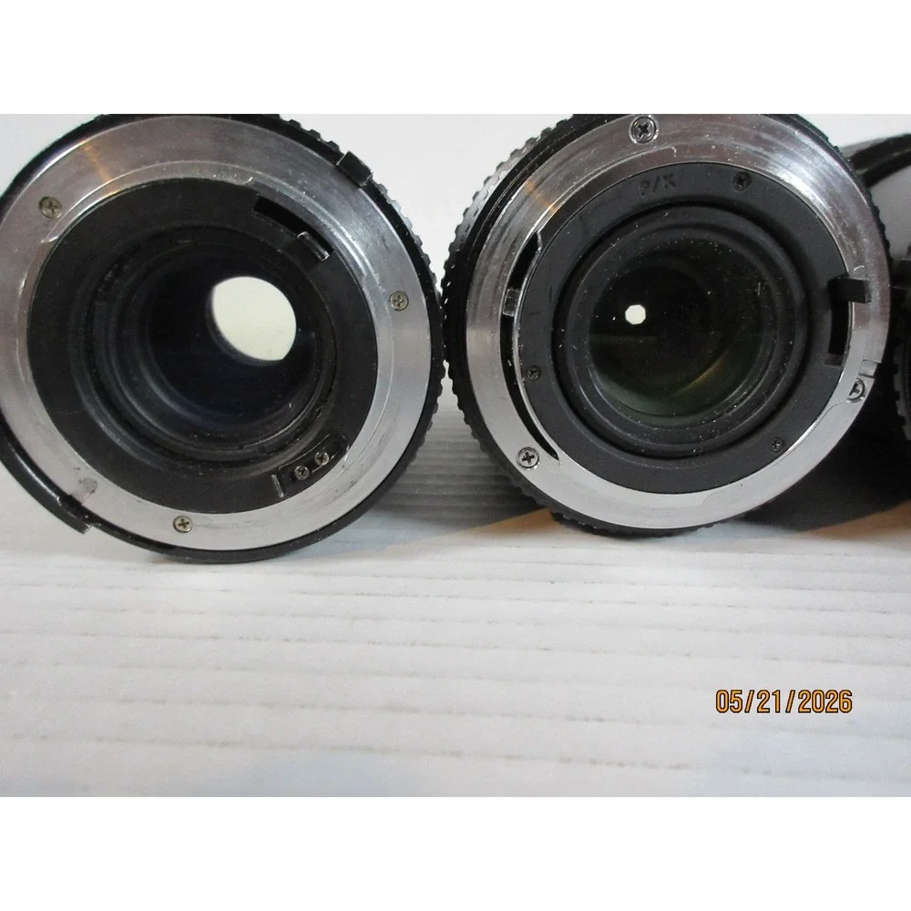 Vintage Camera Lens Lot Tokina Sakar Star-D Zykkor 80-200mm 80-205mm Pentax K MD